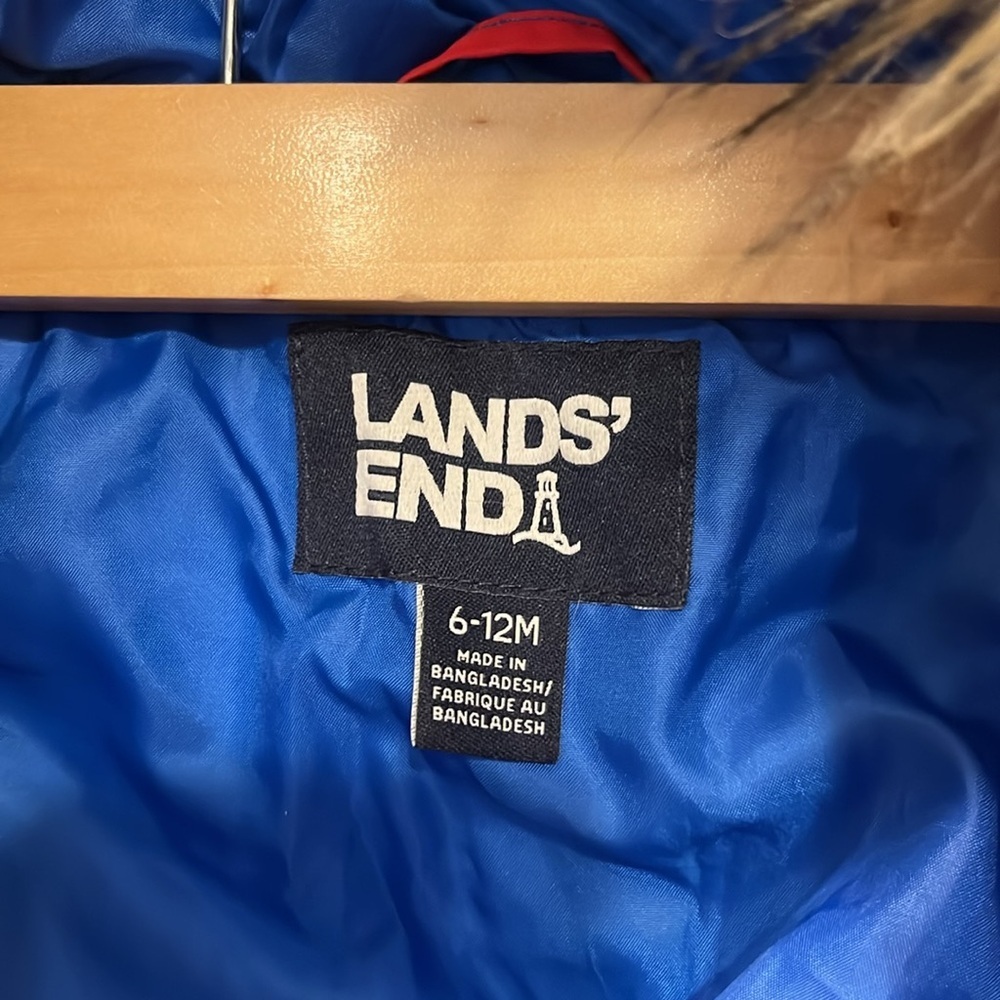 Land’s End Snowsuit with Faux Fur Trim Size 6-12 Months - Picture 3 of 10